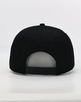 black cotton golf cap rear
