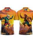 matching golf polo high five - yeti - big foot