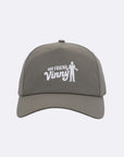 Gray cap with 'Our Friend Vinny' logo on a light gray background