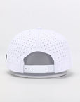 White ventilated hat with starry night brim rear