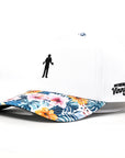 White_golf_hat_with_floral_brim