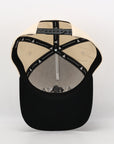 Black and beige baseball cap
