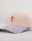pink hat with light purple brim