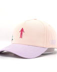 pink hat with light purple brim