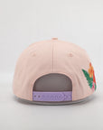 pink and purple flower hat