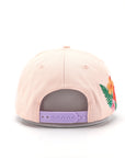 pink and purple flower hat