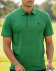 Green Golf Topography Map - single polo
