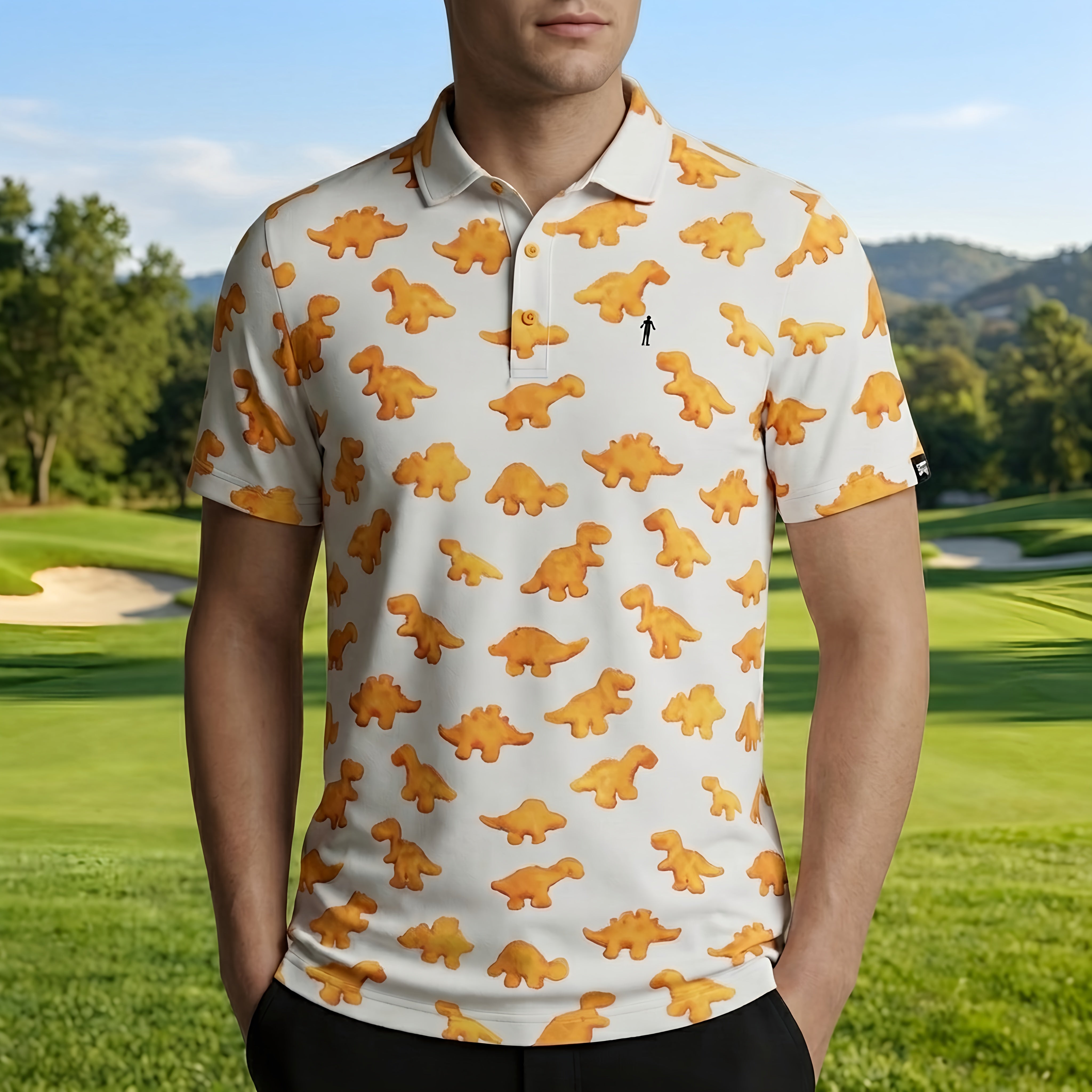 The Dino Nugget - Dinosaur Golf Shirt | Our Friend Vinny