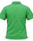 Back view of the Green Golf Topography Map golf polo