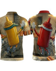 Ketchup and Mustard twosome - $49.99 per shirt