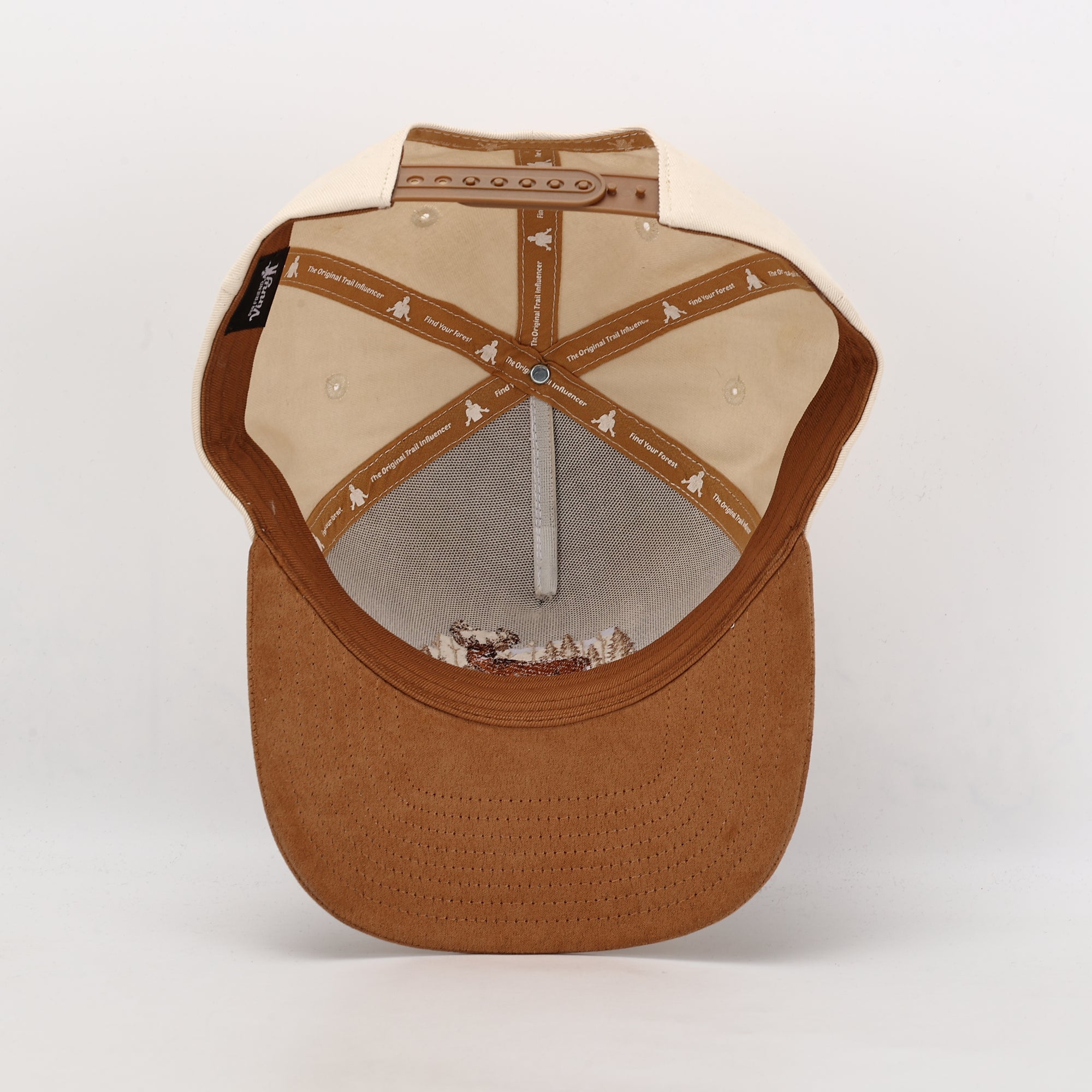 Brown cap with beige interior on a white background