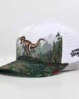 Cap with dinosaur design with full print on brim 