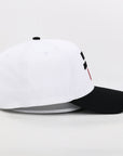 White and black brim cotton hat 