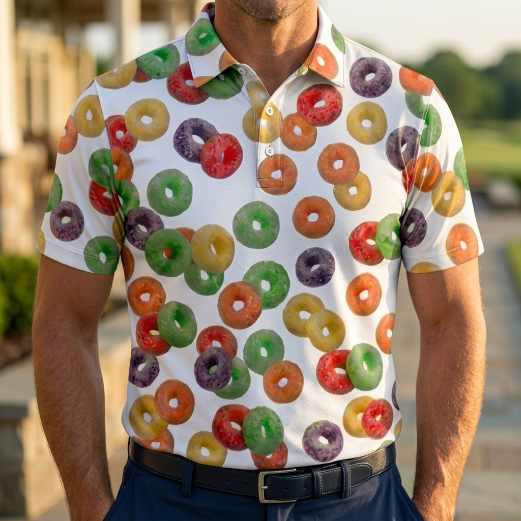 Life style Fruit loops cereal golf shirt 