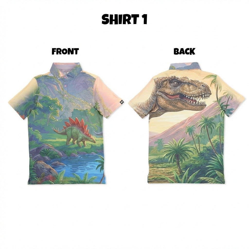Dinosaur foursome polo 