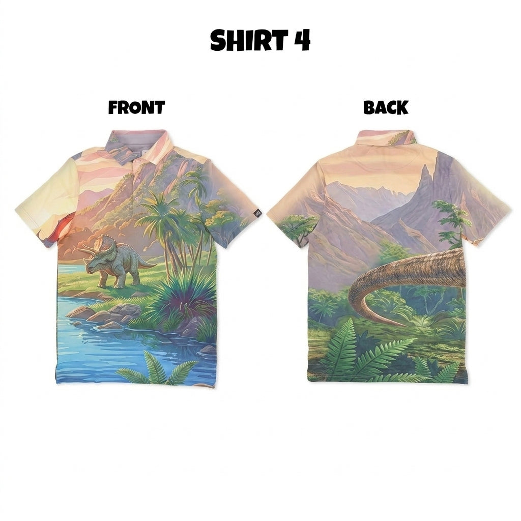 Dinosaur foursome polo 