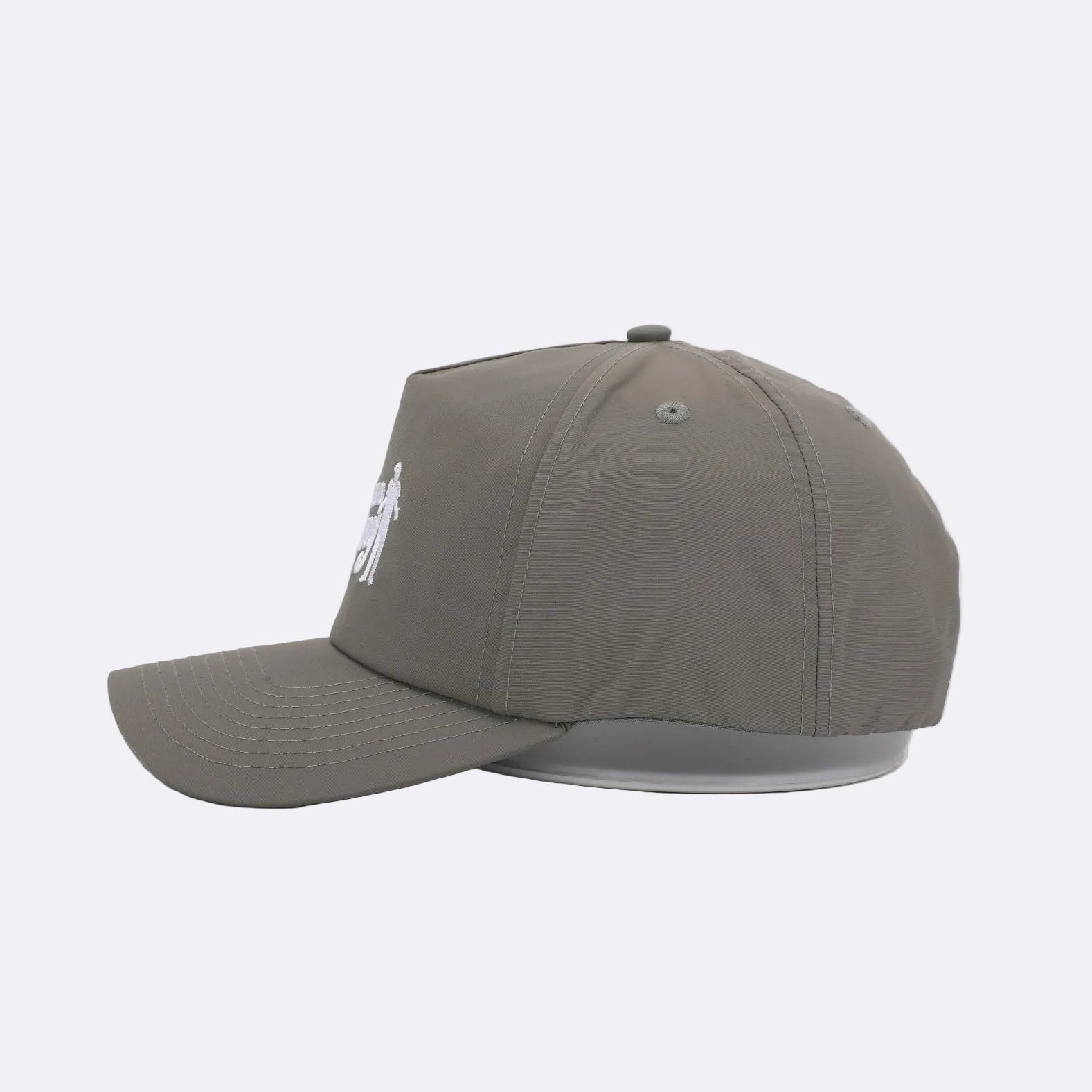 Gray baseball cap on a light gray background
