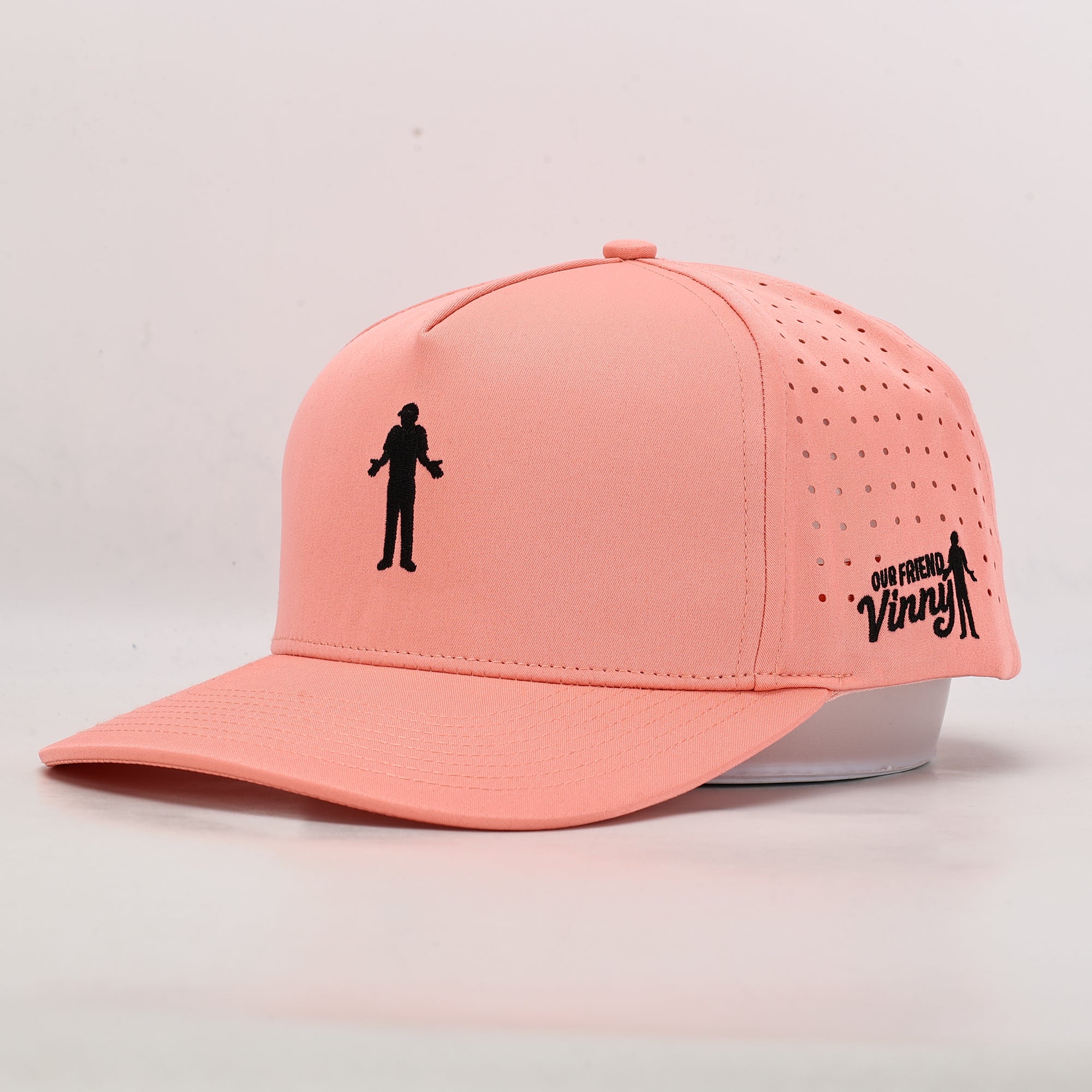 Pink ventilated golf hat 
