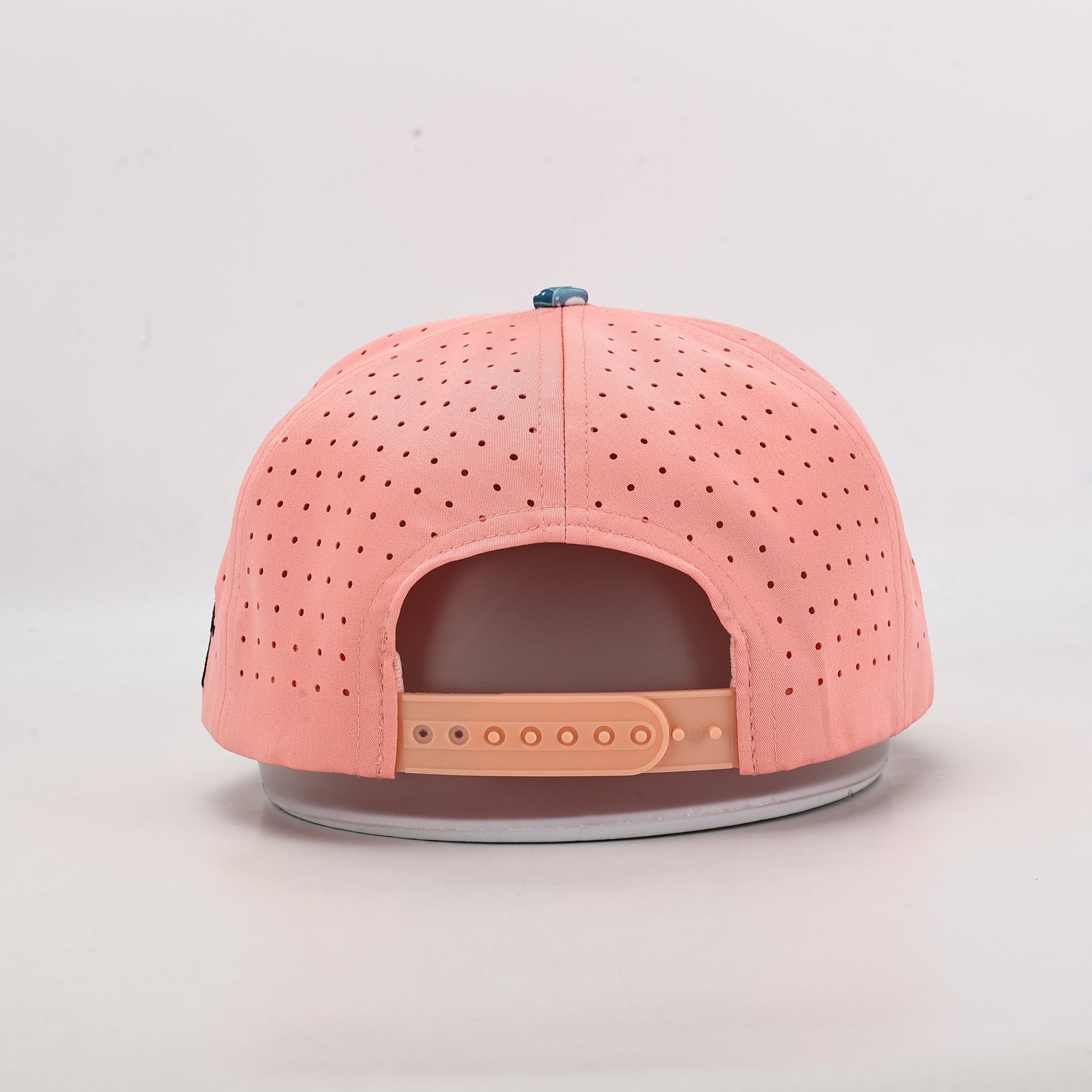 Ventilated pink cap with floral brim 