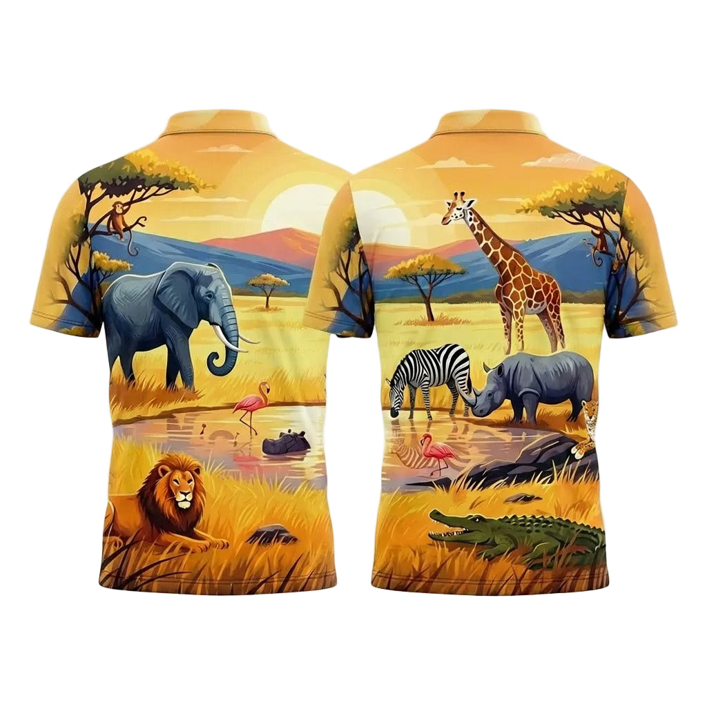 Rear twosome wildlife polo 