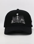 Black cap with alien design