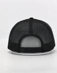 Black mesh cap on a light gray background