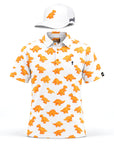 Dino Nugget golf polo and matching Dino Nugget hat bundle