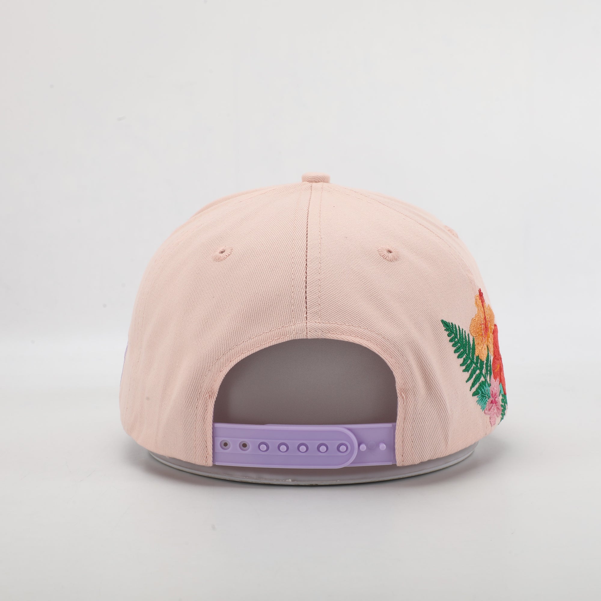 pink and purple flower hat