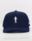 Navy blue cap with perforated design 