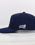 Navy blue cap with perforated design 