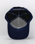 Navy blue cap with perforated design 