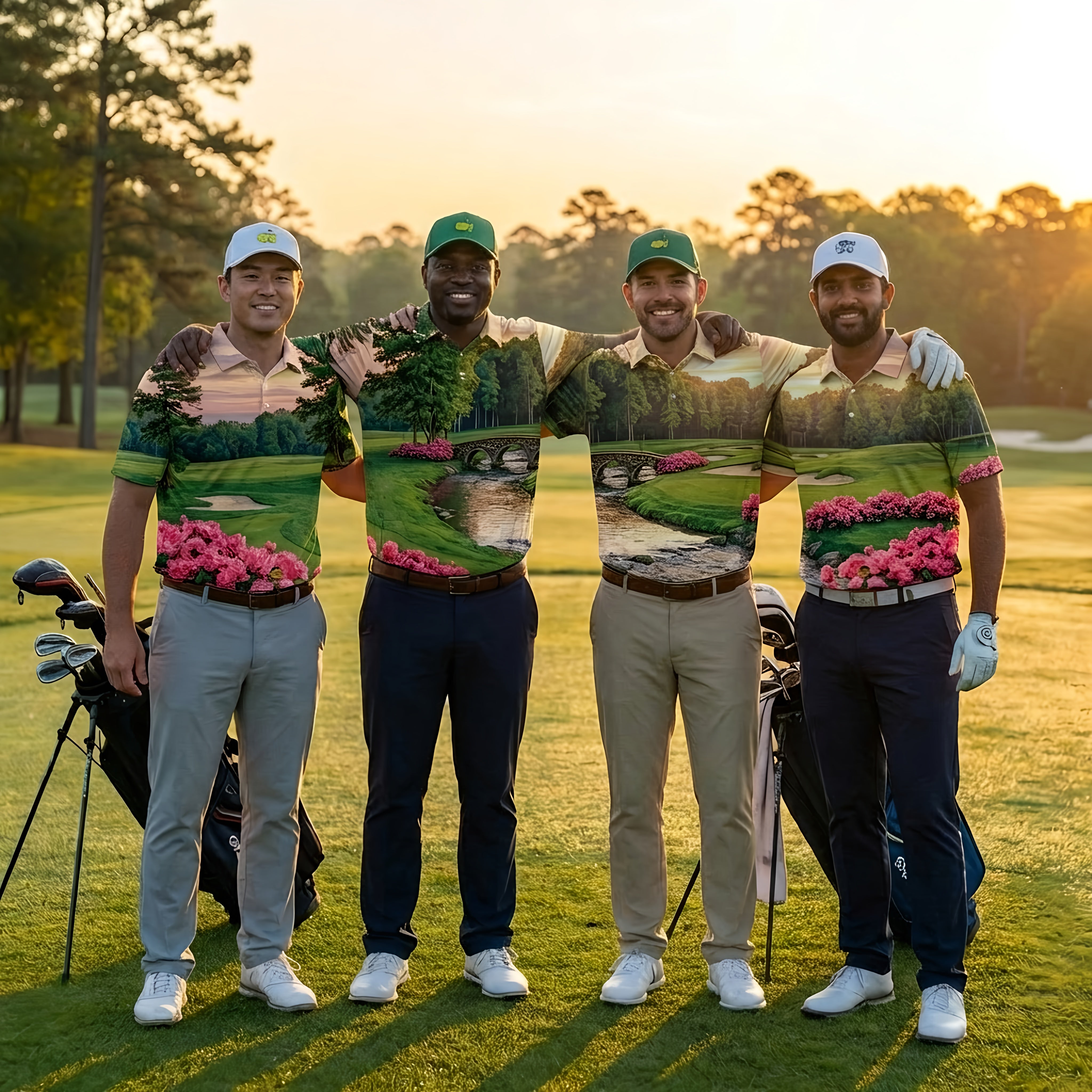 Azalea Foursome Matching Golf Polos - Masters | Our Friend Vinny