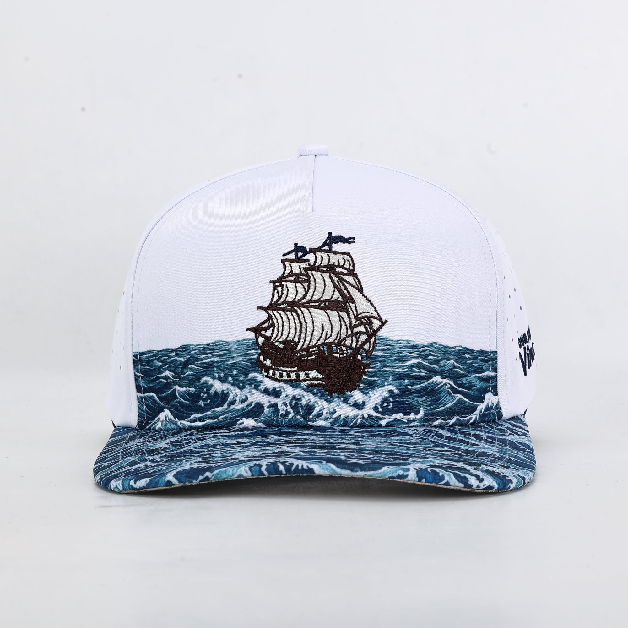 waves on brim cap 