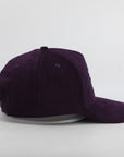 Purple baseball cap on a light gray background