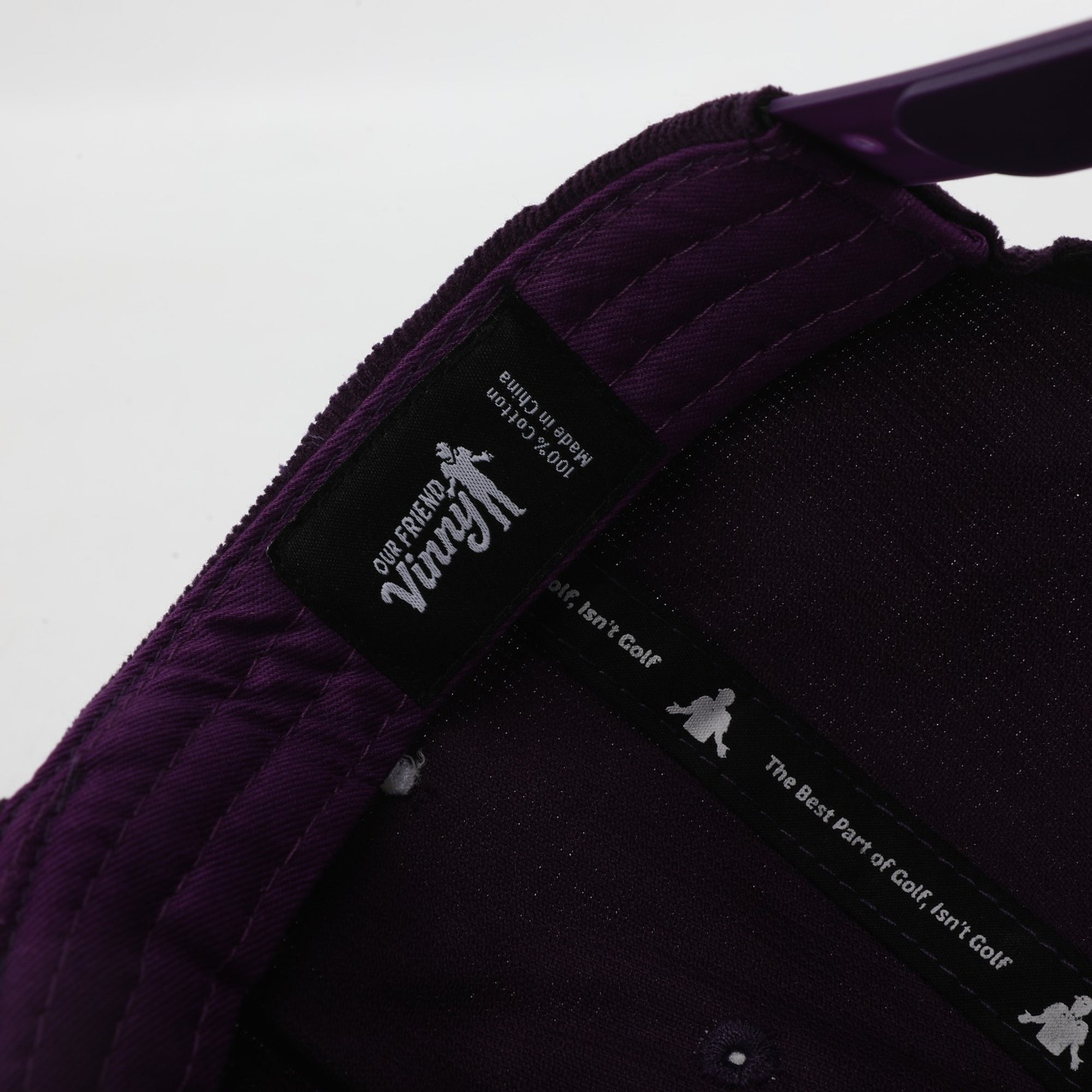 purple corduroy hat 