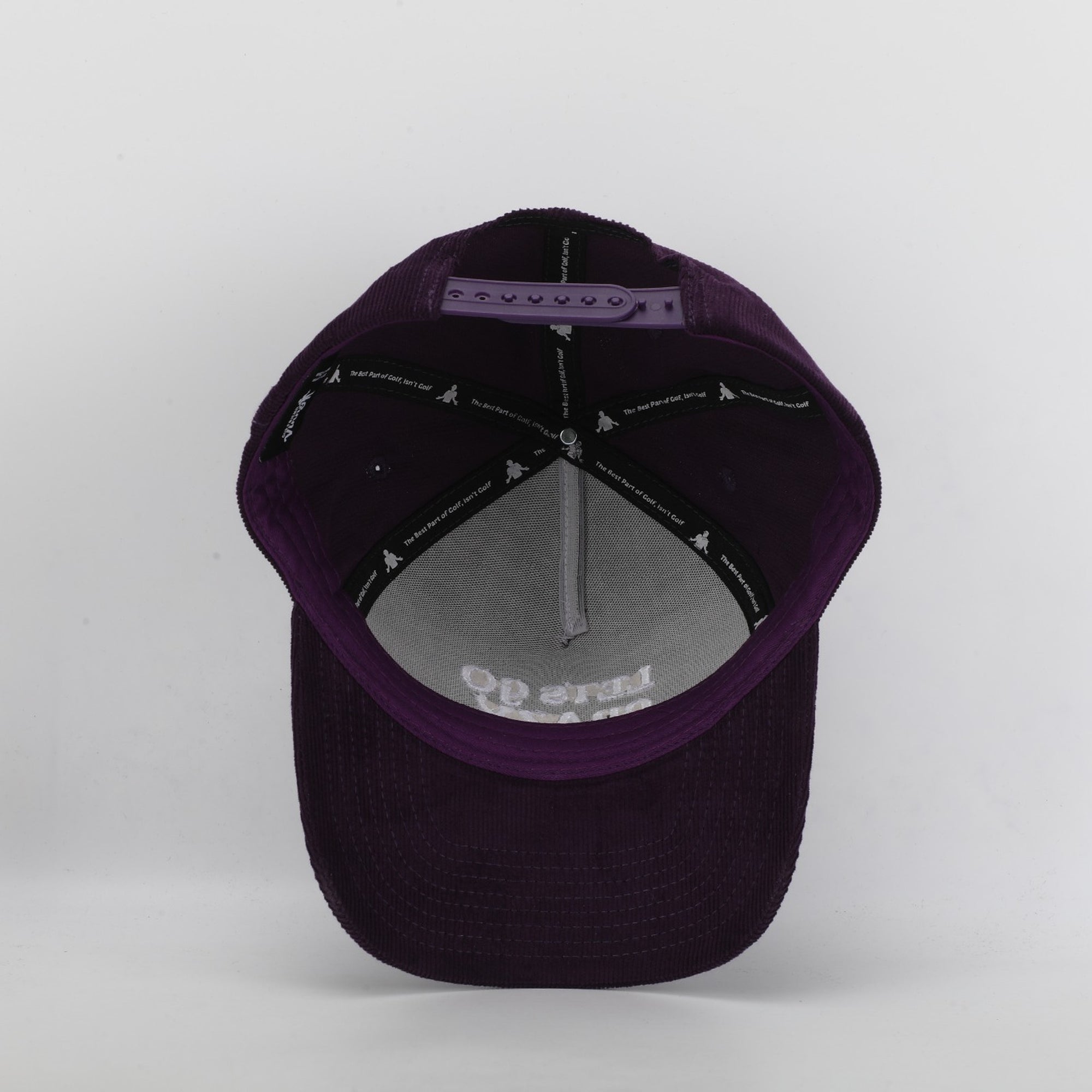 purple brim hat 