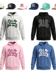 Put Me Down for an 8 golf hoodies in white, black, pink and blue with six matching hat colors
