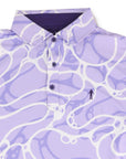 Close-up of the collar and buttons on the Riptide golf polo