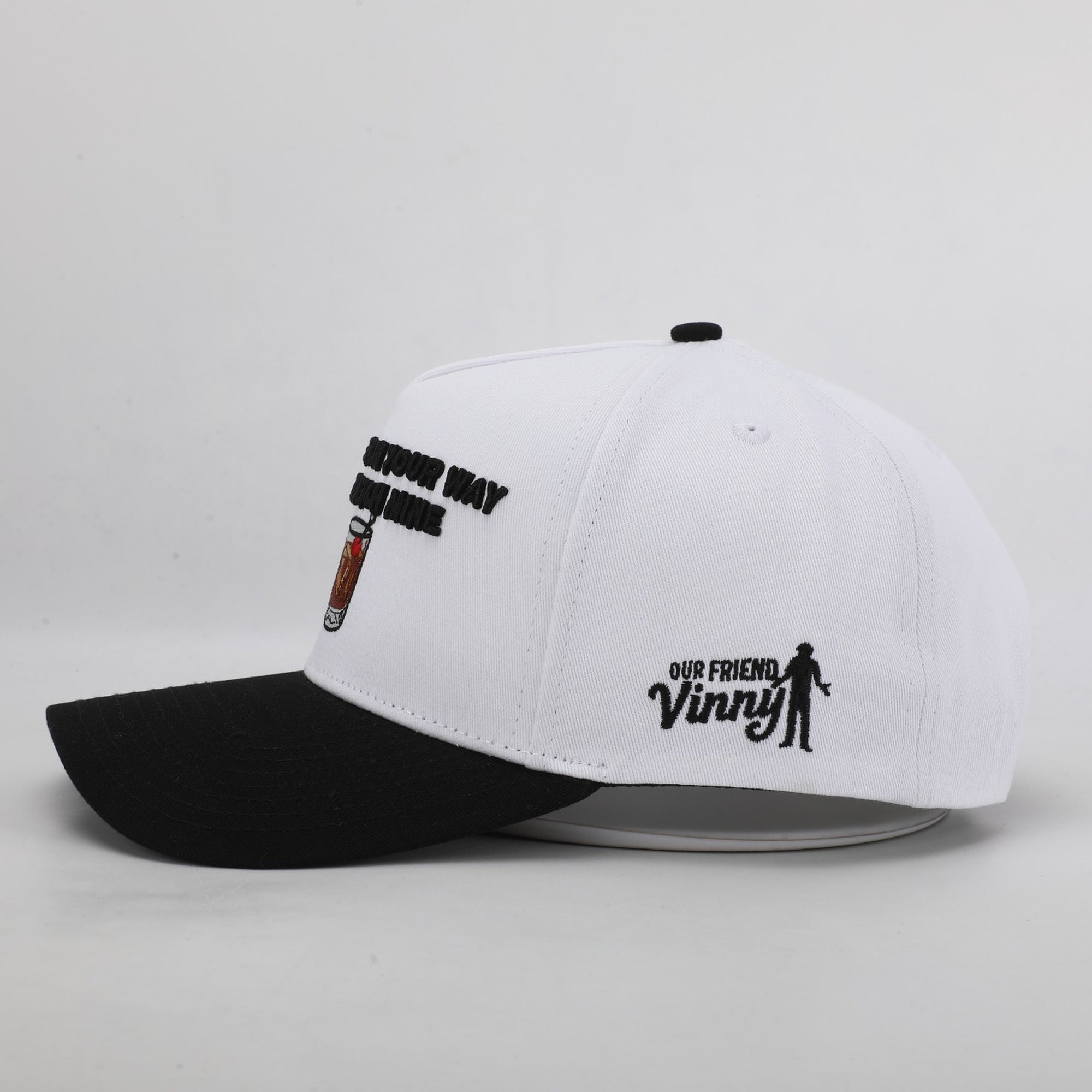 you stretch your way I'll stretch mine golf cap side logo 
